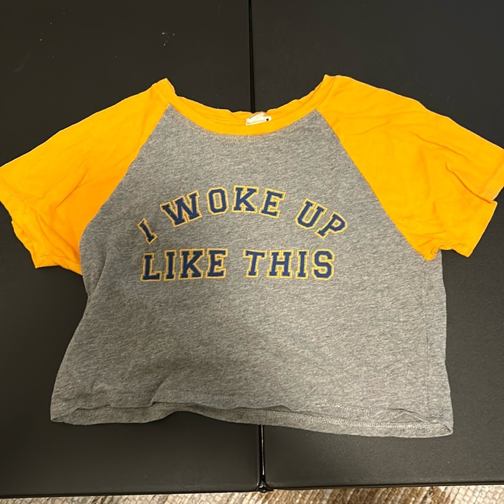 Forever21 'I woke up like this' crop size S